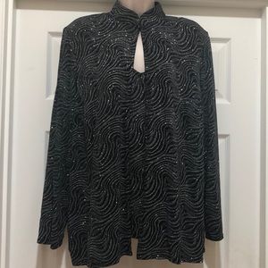 NWOT Onyx Nite 2 Pieces Sparkly Set Size 1X